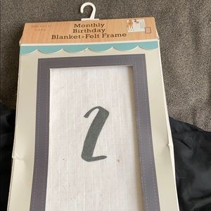 Monthly Birthday blanket and frame